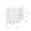 Copia SoBuy Dulap de perete pentru baie, unitate de perete cu ușă glisantă, dulap de bucătărie, alb, 68x20x48 cm, BZR71-W