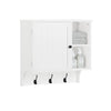 SoBuy BZR103-W Armoire Haute Murale Placard Mural Meuble Haut de Salle de Bain Meuble Suspendu Meuble Murale