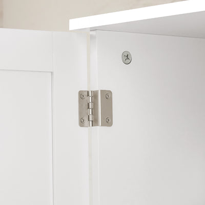 SoBuy BZR103-W Armoire Haute Murale Placard Mural Meuble Haut de Salle de Bain Meuble Suspendu Meuble Murale