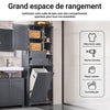 SoBuy BZR104-DG Coloană de Baie Gri 171cm cu Coș de Rufe, 6 Rafturi și 2 Sertare, Anti-răsturnare, 70kg – 60x37x171 cm