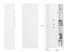 SoBuy BZR104-W Coloană pentru baie cu coș de rufe integrat – Dulap de depozitare 171 cm, 6 rafturi și 2 sertare, alb