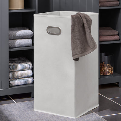 SoBuy BZR105-DG Dulap inferior pentru rufe cu sac de rufe, Coș de rufe, Suport pentru haine, Coș pentru rufe murdare