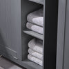 SoBuy BZR105-DG Dulap inferior pentru rufe cu sac de rufe, Coș de rufe, Suport pentru haine, Coș pentru rufe murdare