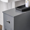 SoBuy BZR106-DG Dulap înalt și îngust pentru baie WC compact cu roți Suport hârtie igienică Cărucior de depozitare multifuncțional