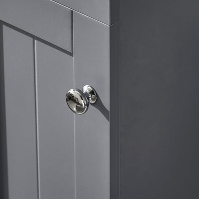 SoBuy BZR106-DG Armoire Étroit Armoire Toilettes WC Compact sur Roulettes Support Papier Toilette Chariot de Stockage Polyvalente