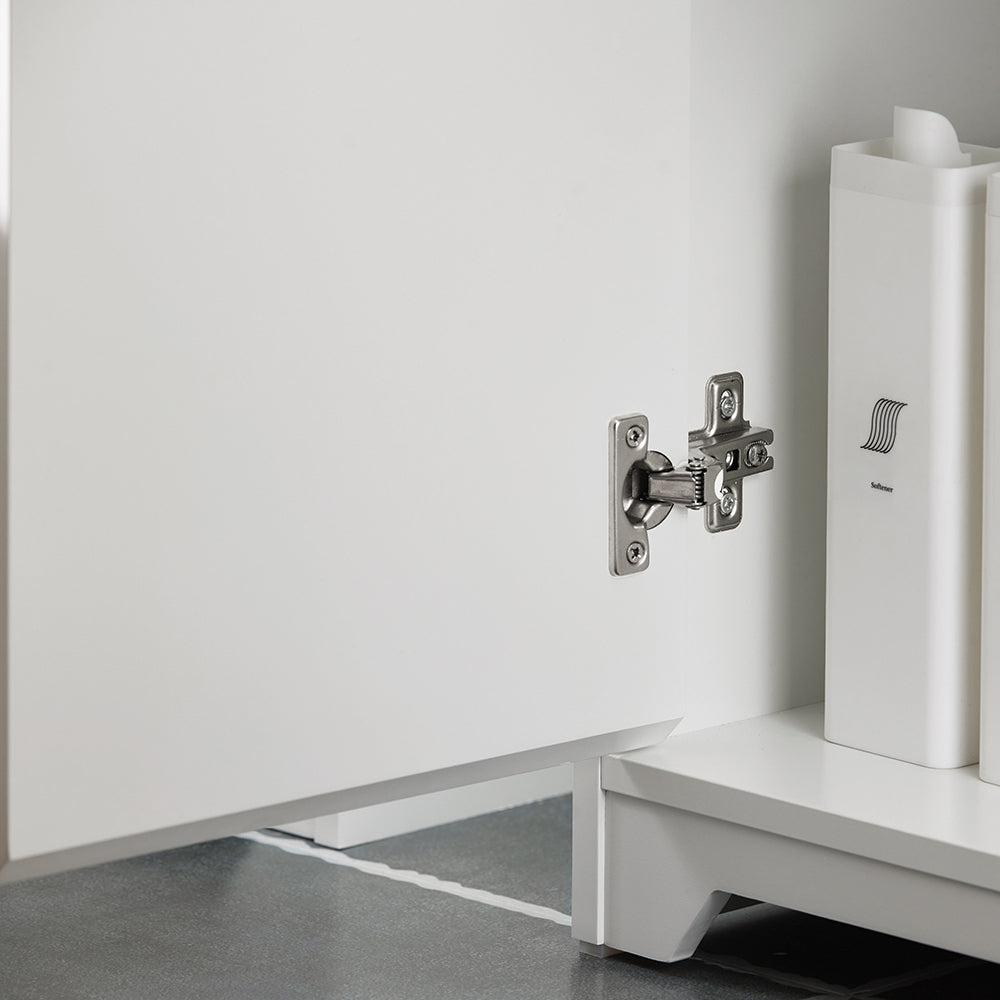 SoBuy BZR108-II-W Dulap sub chiuvetă pentru baie, Dulap sub lavoar, Dulap sub lavoar (chiuvetă), Dulap sub chiuvetă de bucătărie, Mască lavoar cu 2 uși, 60x30x60 cm, Alb