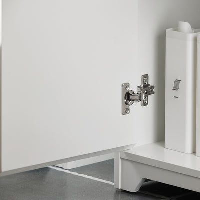 SoBuy BZR108-II-W Dulap sub chiuvetă pentru baie, Dulap sub lavoar, Dulap sub lavoar (chiuvetă), Dulap sub chiuvetă de bucătărie, Mască lavoar cu 2 uși, 60x30x60 cm, Alb