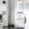 SoBuy Sublavabo mobil pe dulapul de baie la sol cu ​​2 uși cu 2 uși dulapuri de baie economisind în lemn alb 60x30x60cm BZR92-W