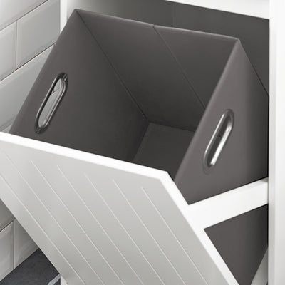 SoBuy BZR110-W Armoire à Linge avec 1 Porte – L40×P39×H86 cm, Charge 25 kg, MDF E1, Blanc