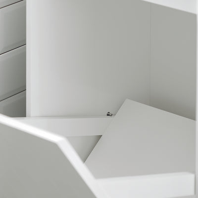 SoBuy BZR110-W Armoire à Linge avec 1 Porte – L40×P39×H86 cm, Charge 25 kg, MDF E1, Blanc