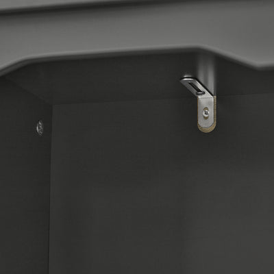 SoBuy BZR112-DG Meuble Colonne de Salle de Bain, Armoire Haute, Étagère de Rangement, Placard de Rangement