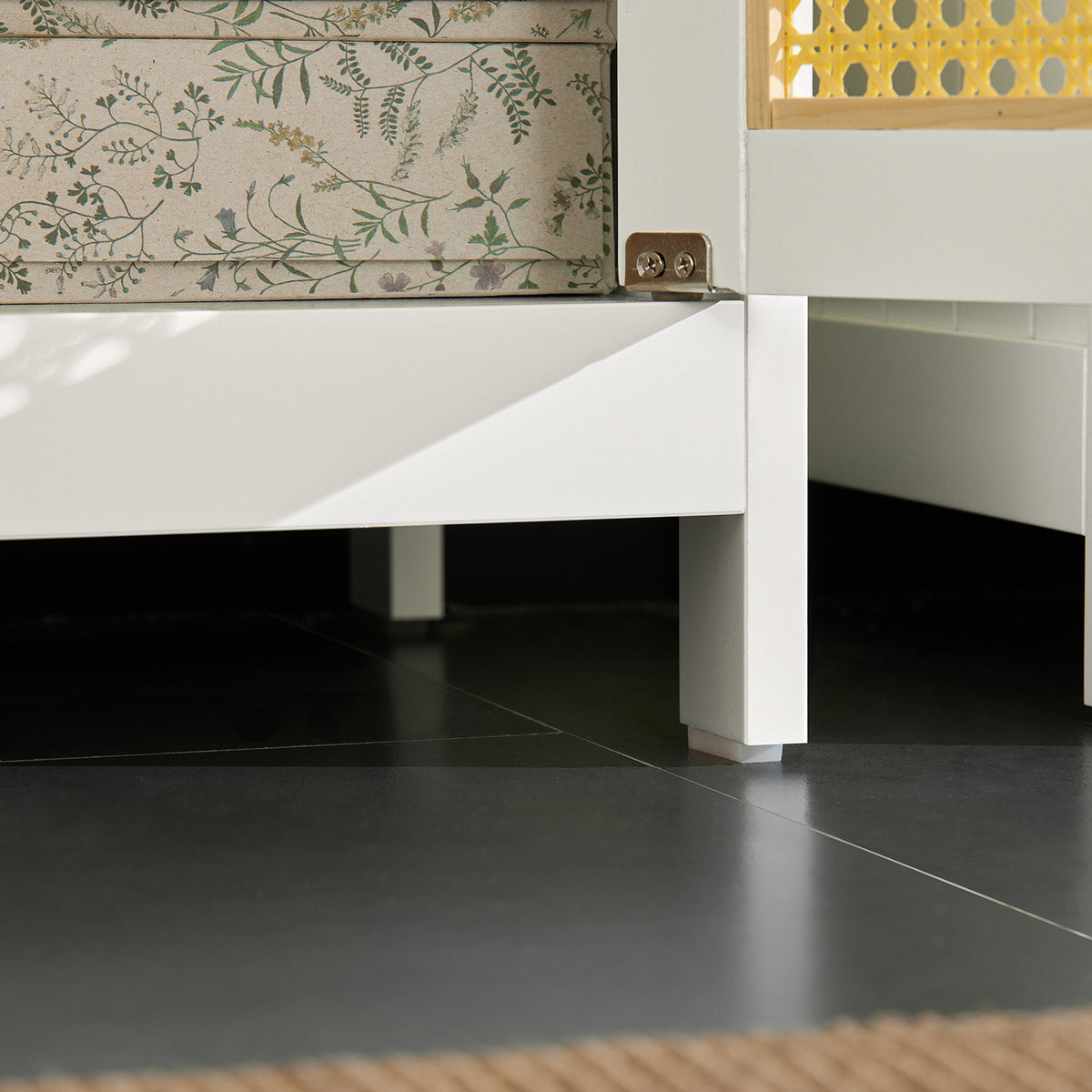 SoBuy BZR120-W Meuble Bas de Salle de Bain Armoire Toilette Commode Meuble de Rangement  avec 1 Tiroir et 2 Portes