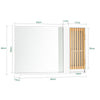 SoBuy BZR128-W Oglindă de baie cu raft, Comodă, Dulap de perete, Oglindă de perete, Mobilier de baie suspendat, Dulap de perete
