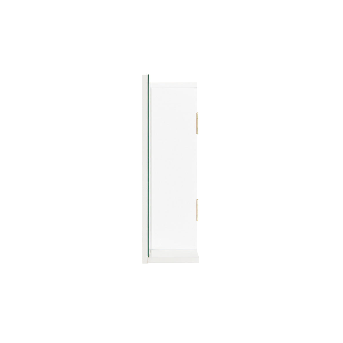 SoBuy BZR128-W Oglindă de baie cu raft, Comodă, Dulap de perete, Oglindă de perete, Mobilier de baie suspendat, Dulap de perete