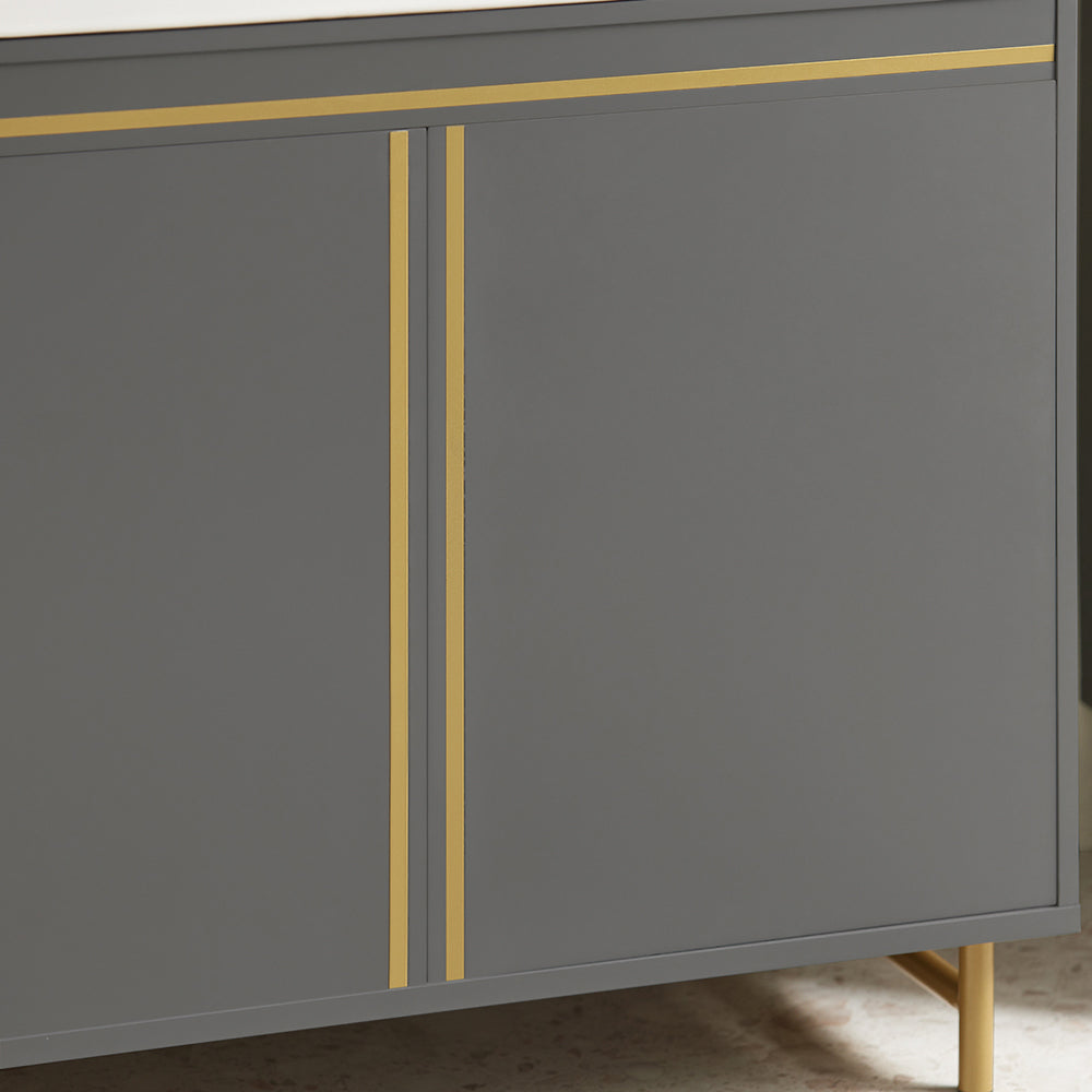 SoBuy BZR129-HG Meuble sous Lavabo, Meuble sous Vasque avec 2 Portes et 2 Étages, Meuble sur Pied de Salle de Bain, Placard Armoire