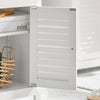 SoBuy BZR13-W Dulap de Baie – Mobilier de Baie Îngust cu Rafturi și Uși, Comodă de Depozitare pentru Hol și Living din Lemn, Economie de Spațiu, Alb, 60 x 90 x 26 cm