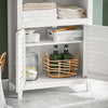 SoBuy BZR13-W Dulap de Baie – Mobilier de Baie Îngust cu Rafturi și Uși, Comodă de Depozitare pentru Hol și Living din Lemn, Economie de Spațiu, Alb, 60 x 90 x 26 cm