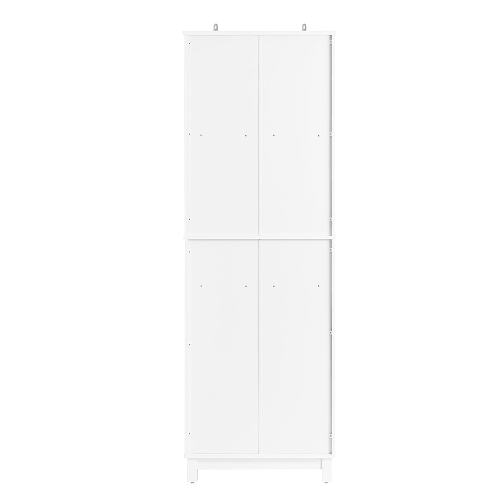 SoBuy BZR141-W Dulap de baie Mobilier de coloană Dulap de depozitare pentru baie Dulap înalt