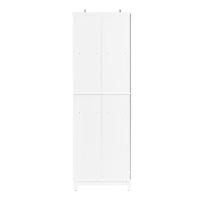 SoBuy BZR141-W Dulap de baie Mobilier de coloană Dulap de depozitare pentru baie Dulap înalt