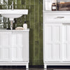 SoBuy BZR142-W Meuble Sous Lavabo Salle de Bain Meuble Sous Vasque Armoire de Rangement pour Vasque
