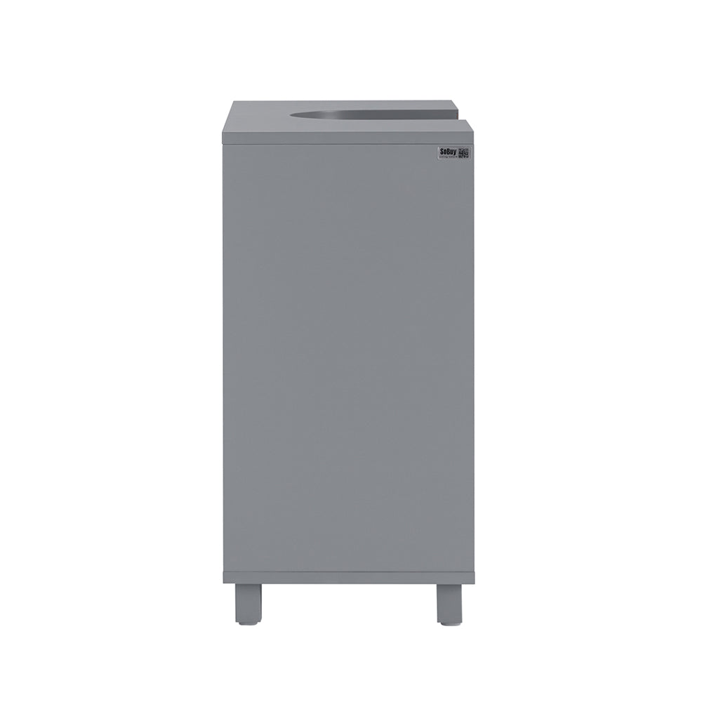 SoBuy BZR148-DG Meuble Sous Lavabo de Salle de Bain, Meuble Sous Vasque à 2 Portes