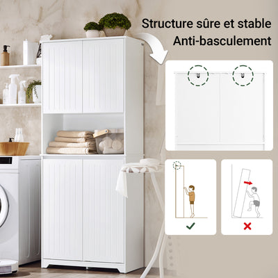 SoBuy BZR150-W structure sûre et stable – système anti-basculement intégré pour sécurité au quotidien
