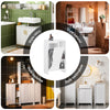 SoBuy BZR156-W Dulap de baie cu coș de rufe – Coloană de depozitare îngustă pentru WC cu ușă rabatabilă și rafturi deschise, 86x50x30cm, Alb