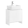 SoBuy BZR157-W Dulap sub chiuvetă pentru baie, Dulap de depozitare cu rafturi reglabile, Rezistent la umiditate, Ideal pentru băi mici, Alb, MDF 60x61x30cm