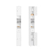 SoBuy BZR167-GW Meuble Colonne Salle de Bain, Armoire de Rangement Placard de Rangement Étroite, 1 Tiroir, 2 Portes et 5 Compartiments Ouverts, Étagères Réglables, Blanc Brillant, 20x20x180 cm