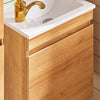 SoBuy BZR169-N Dulap suspendat pentru lavoar, Dulap de baie cu lavoar ceramic Set de lavoar