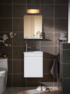 SoBuy BZR170-SET Dulap suspendat pentru lavoar cu oglindă, Set mobilier baie cu oglindă și lavoar ceramic