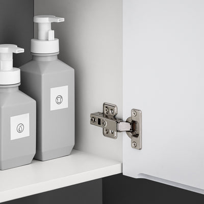 SoBuy BZR170-W Meuble Suspendu pour Lavabo Armoire de Salle de Bain avec Lavabo ，avec Vasque Ensemble de Lavabo en céramique