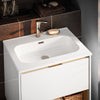SoBuy BZR171-N Dulap suspendat pentru lavoar, Set lavoar cu vas din ceramică, 1 Sertar și 1 Compartiment