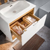 SoBuy BZR171-N Dulap suspendat pentru lavoar, Set lavoar cu vas din ceramică, 1 Sertar și 1 Compartiment