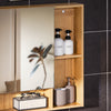 SoBuy BZR177-N Armoire Murale avec Miroir, Placard de Rangement,Meuble Haut avec 2 Portes, Étagère Réglable, 80x13x70 cm