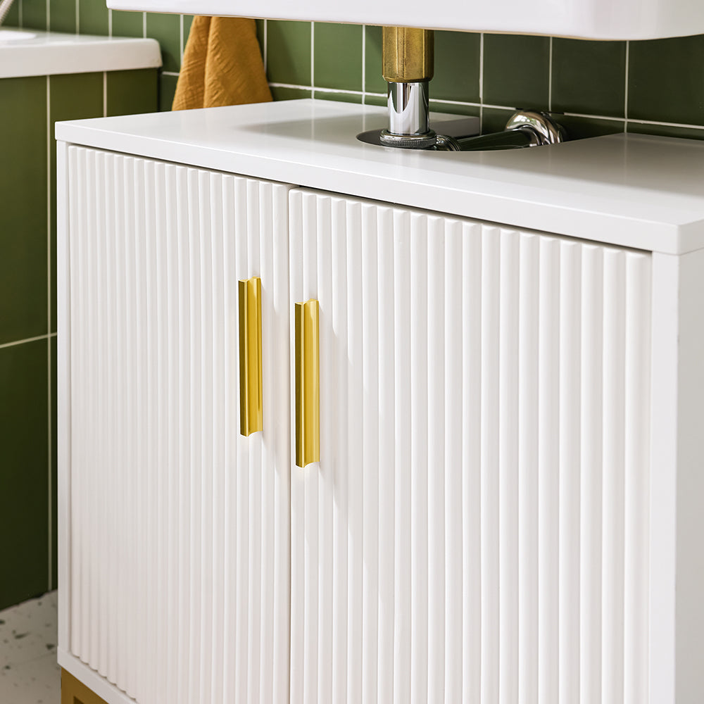 SoBuy BZR179-W Dulap sub chiuvetă, Dulap sub lavoar