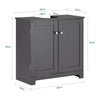 SoBuy BZR18-II-DG Dulap sub chiuvetă cu 2 etaje și 2 uși, Mobilier de depozitare pentru baie - L60cm x A30cm x H60cm