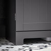 SoBuy BZR18-II-DG Dulap sub chiuvetă cu 2 etaje și 2 uși, Mobilier de depozitare pentru baie - L60cm x A30cm x H60cm