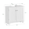 SoBuy BZR18-II-W Mască lavoar 60 cm – Decupaj Sifon, Spațiu de depozitare, Alb