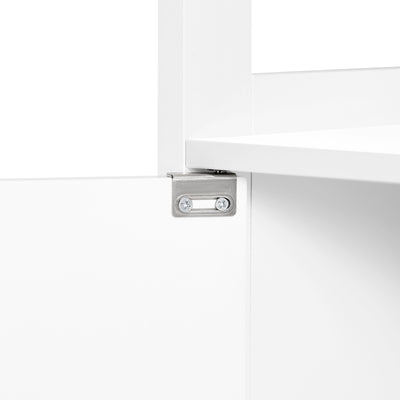 SoBuy BZR186-W Meuble Salle de Bain sous Lavabo, 30x30x89 cm, Meuble de Rangement Armoire WC Blanc, Design Slim, Idéal pour Petites Salles de Bain