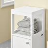 SoBuy BZR186-W Dulap Baie sub Chiuvetă, 30x30x89 cm, Dulap de Depozitare WC Alb, Design Slim, Ideal pentru Băi Mici