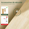 SoBuy BZR189-HG Meuble de Rangement Salle de Bain Armoire Porte-Papier Toilette Porte Brosse WC avec 1 Porte