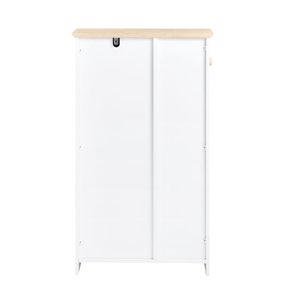 SoBuy BZR189-W Dulap de depozitare pentru baie Suport hârtie igienică Suport perie WC cu 1 ușă