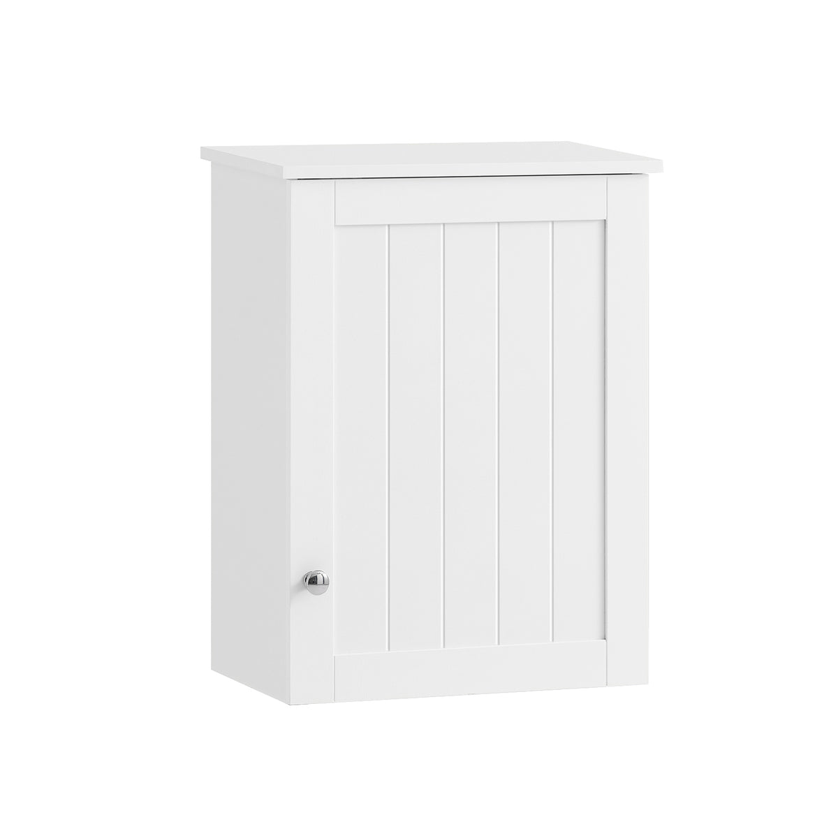 SoBuy BZR19-W Meuble Haut Salle de Bain – Armoire de Salle de Bain Suspendue avec Porte et Étagères Réglables, Etagere Murale