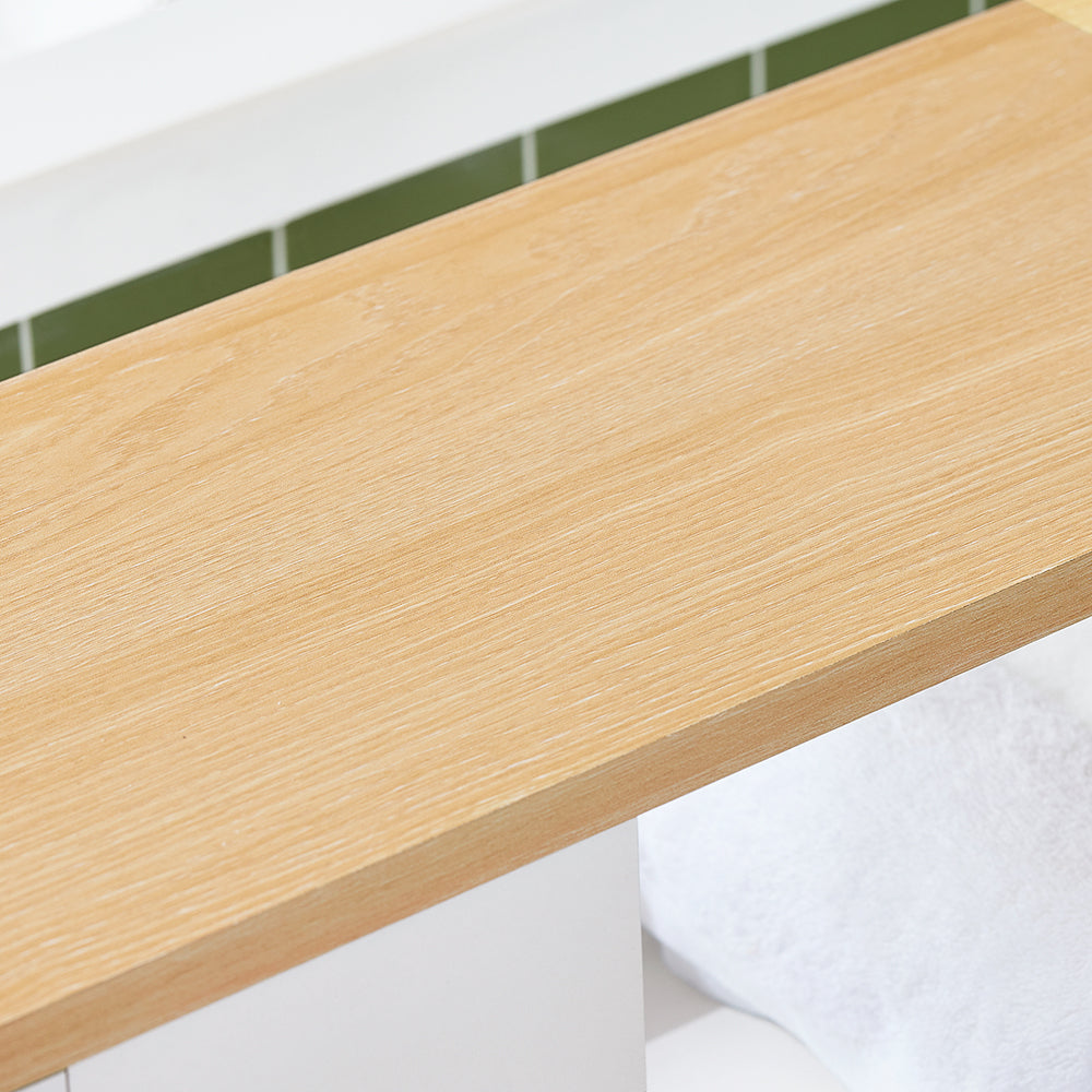 SoBuy BZR190-WN Suport Hârtie Igienică Dulap Hârtie Igienică Suport Perie WC Mobilier Baie pe roți