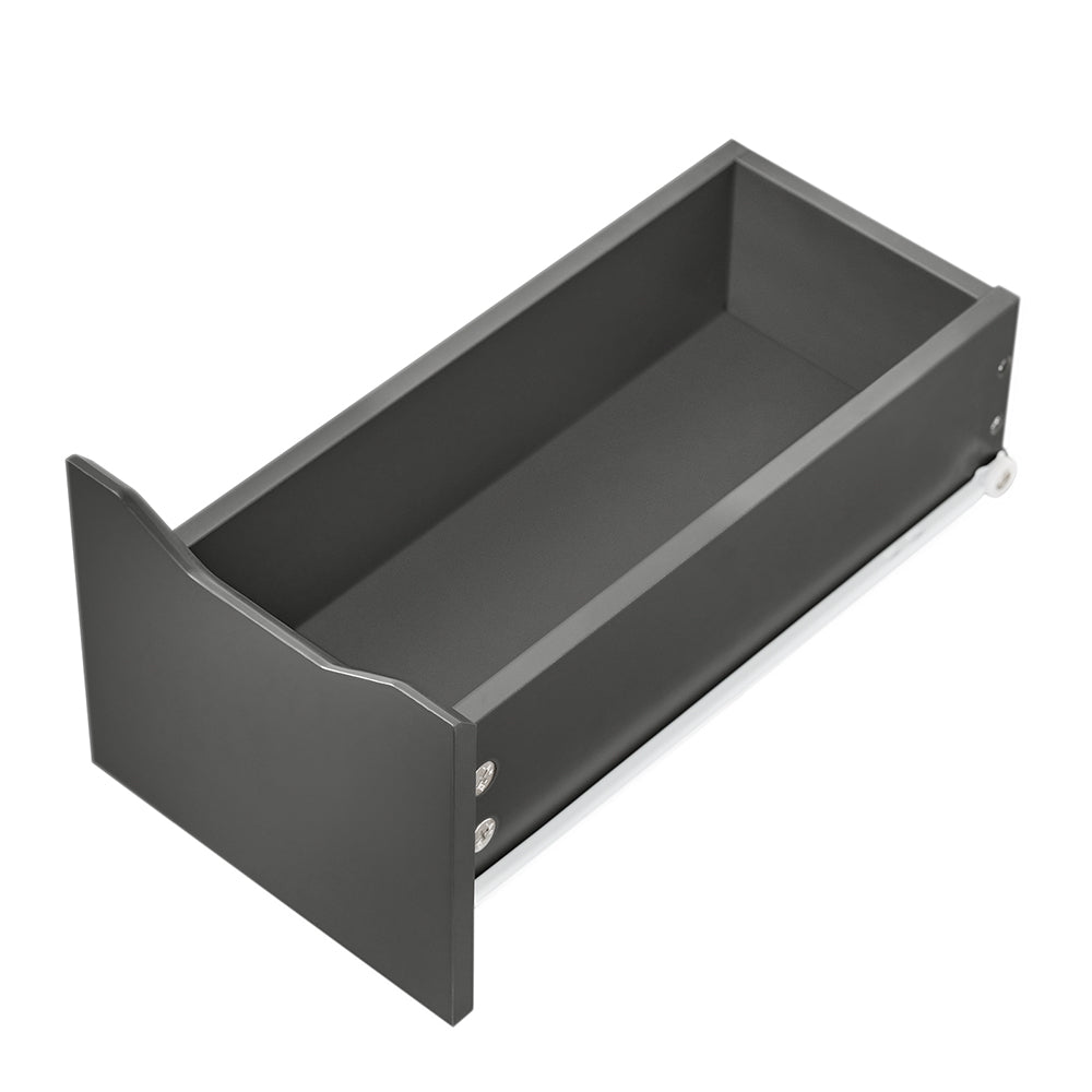 SoBuy BZR191-DG Meuble de Rangement Salle de Bain Étroit sur roulettes, Support Papier Toilette avec roulettes, Armoire Toilettes WC Compact, 3 Tiroirs