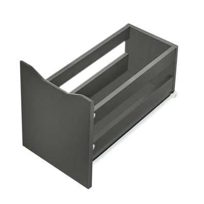 SoBuy BZR191-DG Meuble de Rangement Salle de Bain Étroit sur roulettes, Support Papier Toilette avec roulettes, Armoire Toilettes WC Compact, 3 Tiroirs