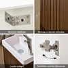 Prévente SoBuy BZR196-BR Meuble Sous Vasque Suspendu Bois Foncé avec Lavabo Céramique, Porte Soft-Close Sans Poignée, Étagère, 15kg – 40x22x56 cm