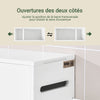 SoBuy BZR199-W Dozator hârtie igienică, Suport hârtie igienică, Dulap hârtie igienică, Montat pe perete