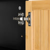 SoBuy BZR202-SCH Meuble sous Lavabo Salle de Bain 60 cm Petit Meuble de Rangement en Bambou et Métal Meuble sous Vasque Compact pour WC ou Petite Salle de Bain